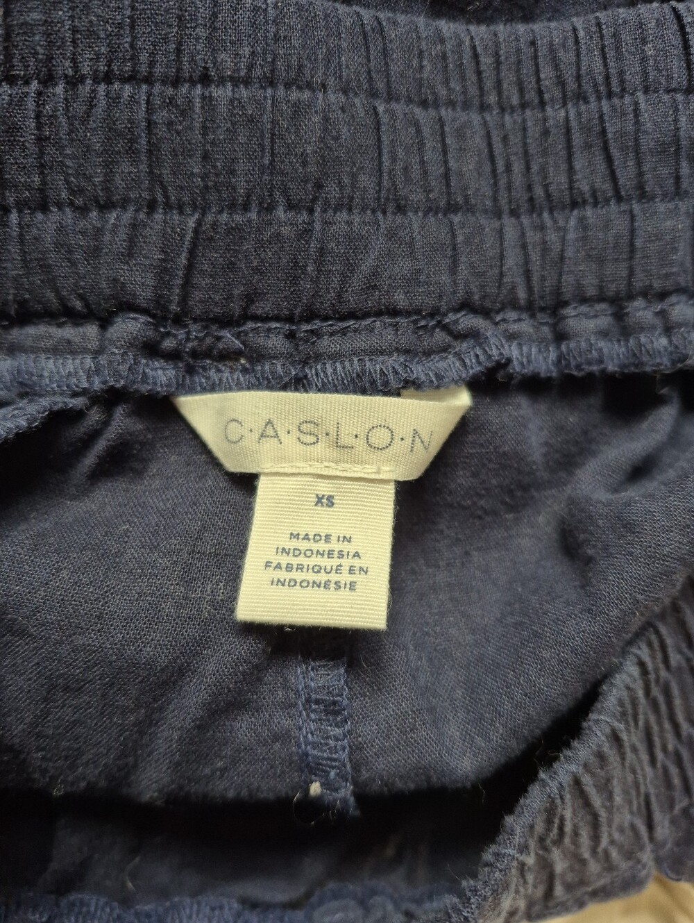 Caslon Women's Coastal Grandma Resortwear Navy Linen Blend Pant Size XS - Picture 4 of 6